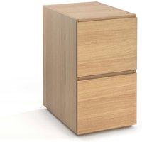 Working Oak Veneer Chest of 2 Drawers