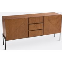 Signatures Lodge Vintage-Style 2-Door, 2-Drawer Oak Veneer Sideboard