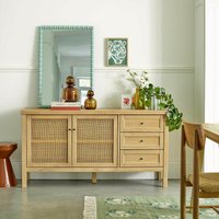 Gabin Pine & Rattan Sideboard