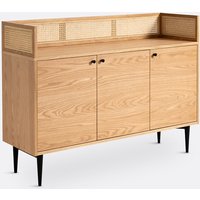 Noya Oak & Rattan Cane Sideboard