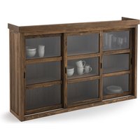 Lunja Solid Pine Dresser with Glass Doors