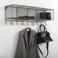 Areglo 9-Hook Metal Wall Shelf Rack