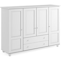 Redmond Solid Pine Cupboard with Hanging and Shelving Space
