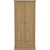 Wooden 2 Door Wardrobe with Single Drawer