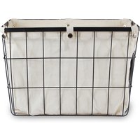 40cm Black Wire Lined Storage Basket