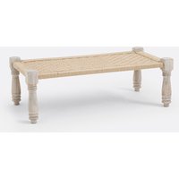 Adas Rope & Mango Wood Indian Bench