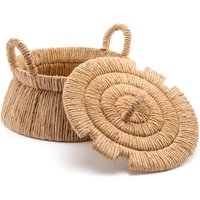 Caja Braided Banana Leaf Basket with Lid