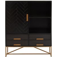 Mango Wood Herringbone Cabinet