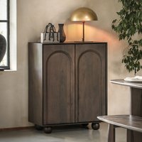 Akron Arch Mango Wood Cupboard with Ball Feet