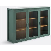 Alvina 3-Door Extension Display Cabinet in Solid Pine