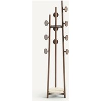 Clothes Stand in Solid Elm and Travertine, Madilgo