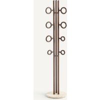 Coat Stand in Solid Elm and Travertine, Nayati