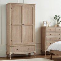 Eléa French Antique Limed Oak Combination Wardrobe