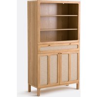 Esmara High 2-Door Dresser in Ash/Linen