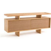 Propono Oak & Leather Console Sideboard
