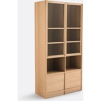 Senssia Oak Modular Cabinet with 4 Doors and 2 Compartments