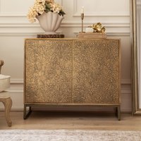 Isadora Antique Embossed Brass Sideboard