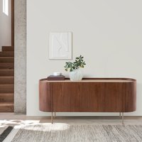 Aslen Walnut and Leather Sideboard