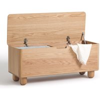 Piero Rounded Oak Bench/Storage Chest