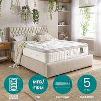 Aspire Luxury 7000 Pocket Natural Wool & Cashmere Pillowtop Mattress