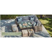 Ledbury 1E - Corner Sofa with Firepit Dining Table