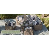 Halo 1L - Corner Sofa with Square Rising Table and Armchairs