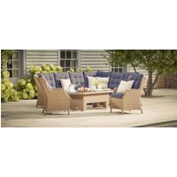 Hampshire 1L - Corner Sofa with Rising Table and Armchairs - Grey