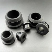 1-20Pcs Silicone Rubber Grommet Plugs With Snap-on Round Hollow Cable Wiring Protect Bush Black