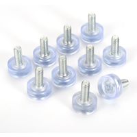 10 Pcs Thread M6 M8 Furniture Glide Levelling Feet Adjustable Leveler Pads Transparent Furniture