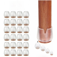 16pcs Silicone Chair Leg Caps Feet Pads Floor Protector Furniture Table Covers for Non-Slip Chair