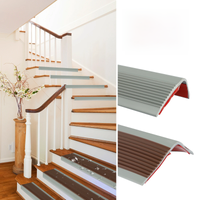 1/2Pcs Stair Edge Protector Non-slip Stair Nose Edging Self-Adhesive PVC Stair Edge Trim L-Shape