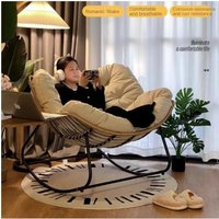 X&D Human Bird Nest Rattan Weaving Rocking Chair Leisure Sofa Home Balcony Single Lazy Sofa Rocking