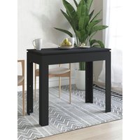 120x60x76 cm Black Engineered Wood Dining Table - Modern & Stylish Furniture