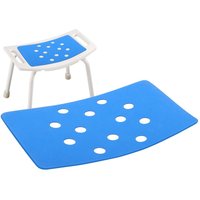 1Pcs Bathroom Bath Chair Non-slip Warm EVA Blue Aid Seat Bathroom Bath Chair Shower Stool Seat
