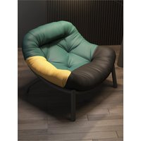 X&D Lazy Cowhide High Rebound Sofa Chair Single Person Light Luxury Lazy Sofa Chair Italian