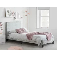Birlea Berlin 3ft Single Steel Crushed Velvet Glitz Fabric Bed Frame